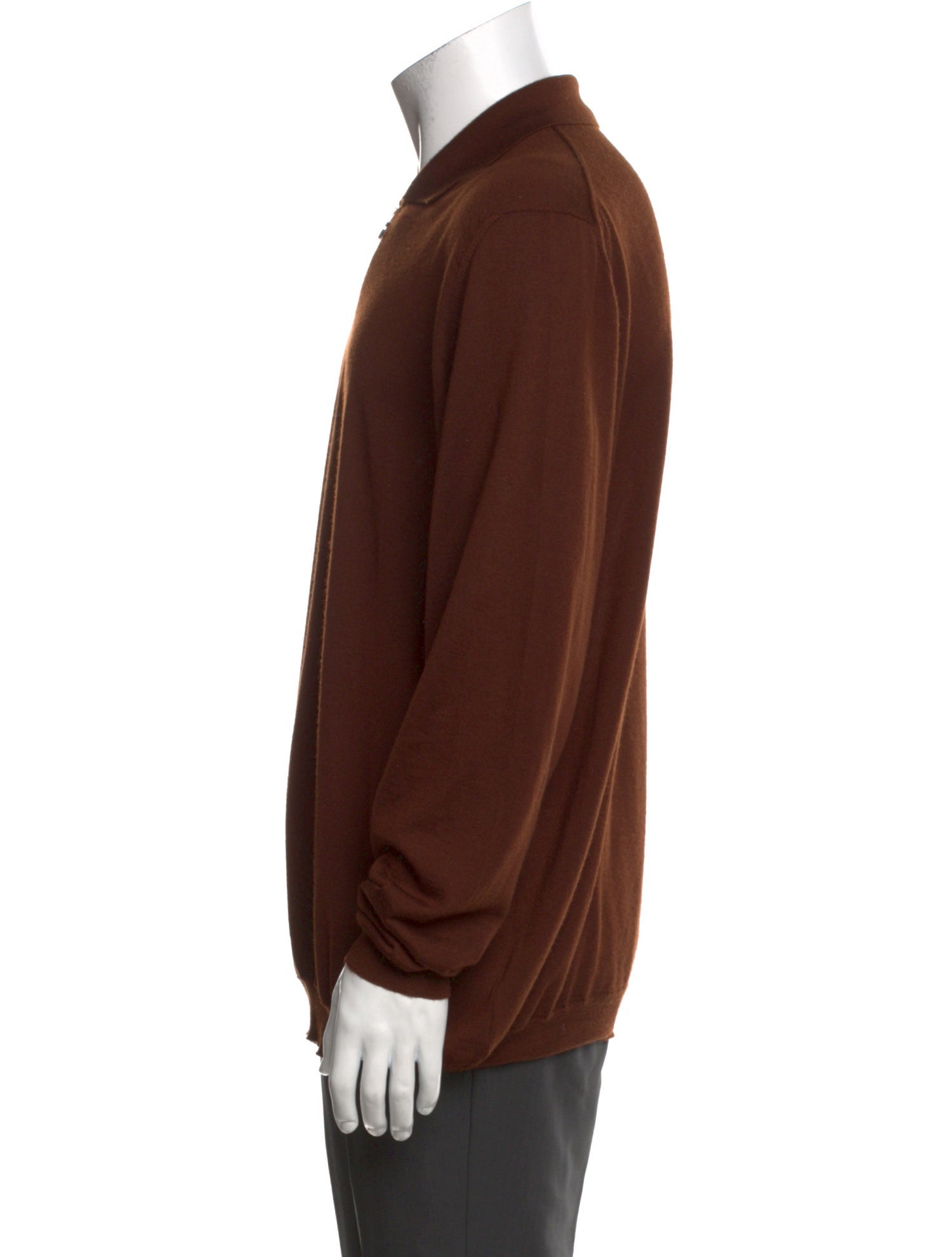 Kiton Cashmere Collar Polo Sweater