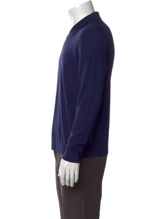 Kiton Wool Collar Polo Sweater