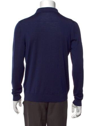 Kiton Wool Collar Polo Sweater