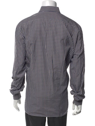 Kiton Plaid Print Long Sleeve Shirt