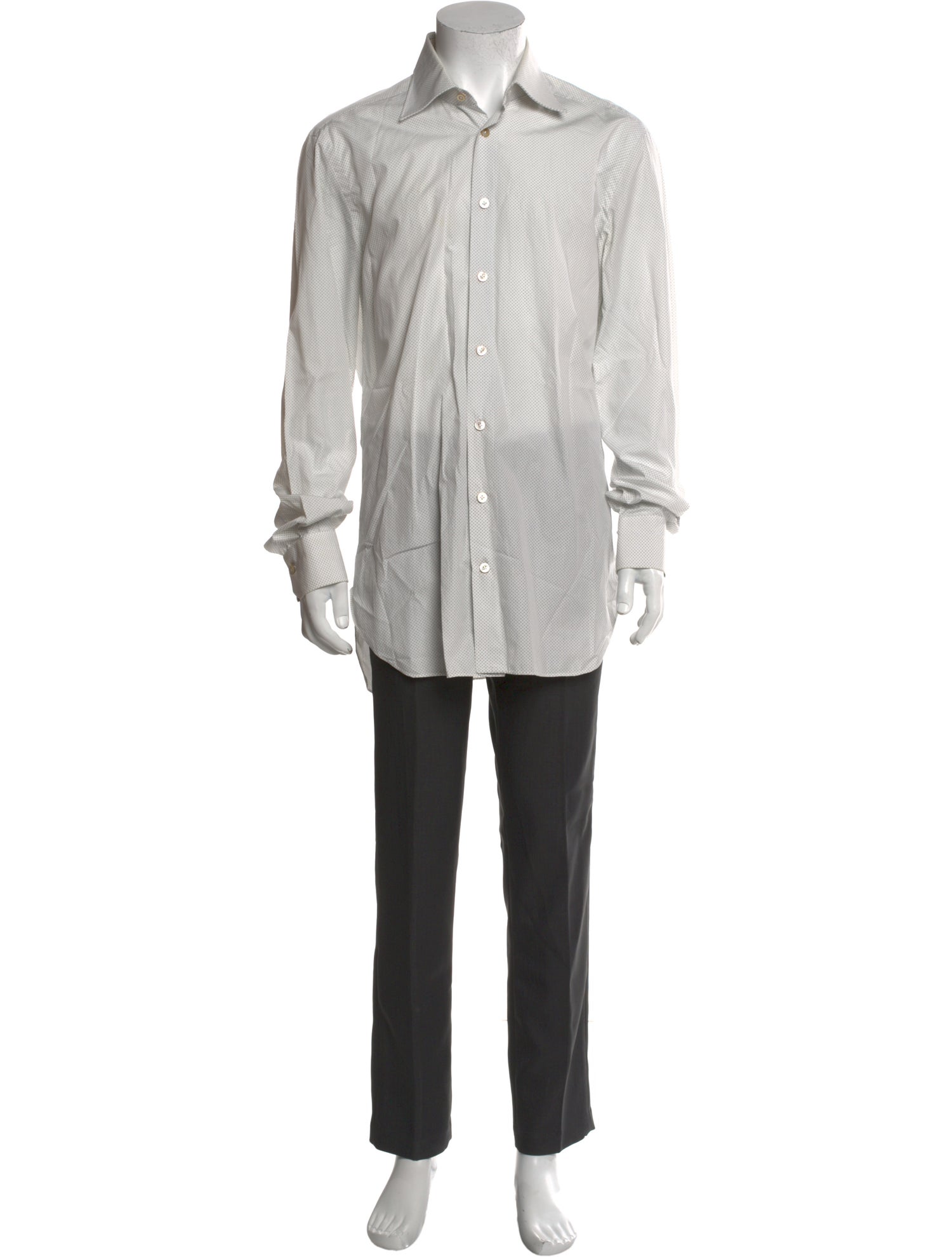 Kiton Striped Long Sleeve Dress Shirt