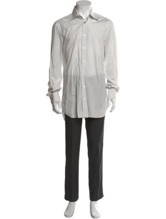 Kiton Striped Long Sleeve Dress Shirt