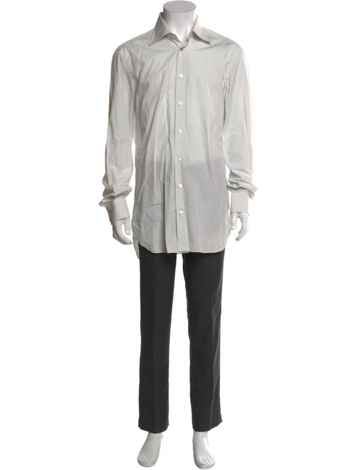 Kiton Striped Long Sleeve Dress Shirt