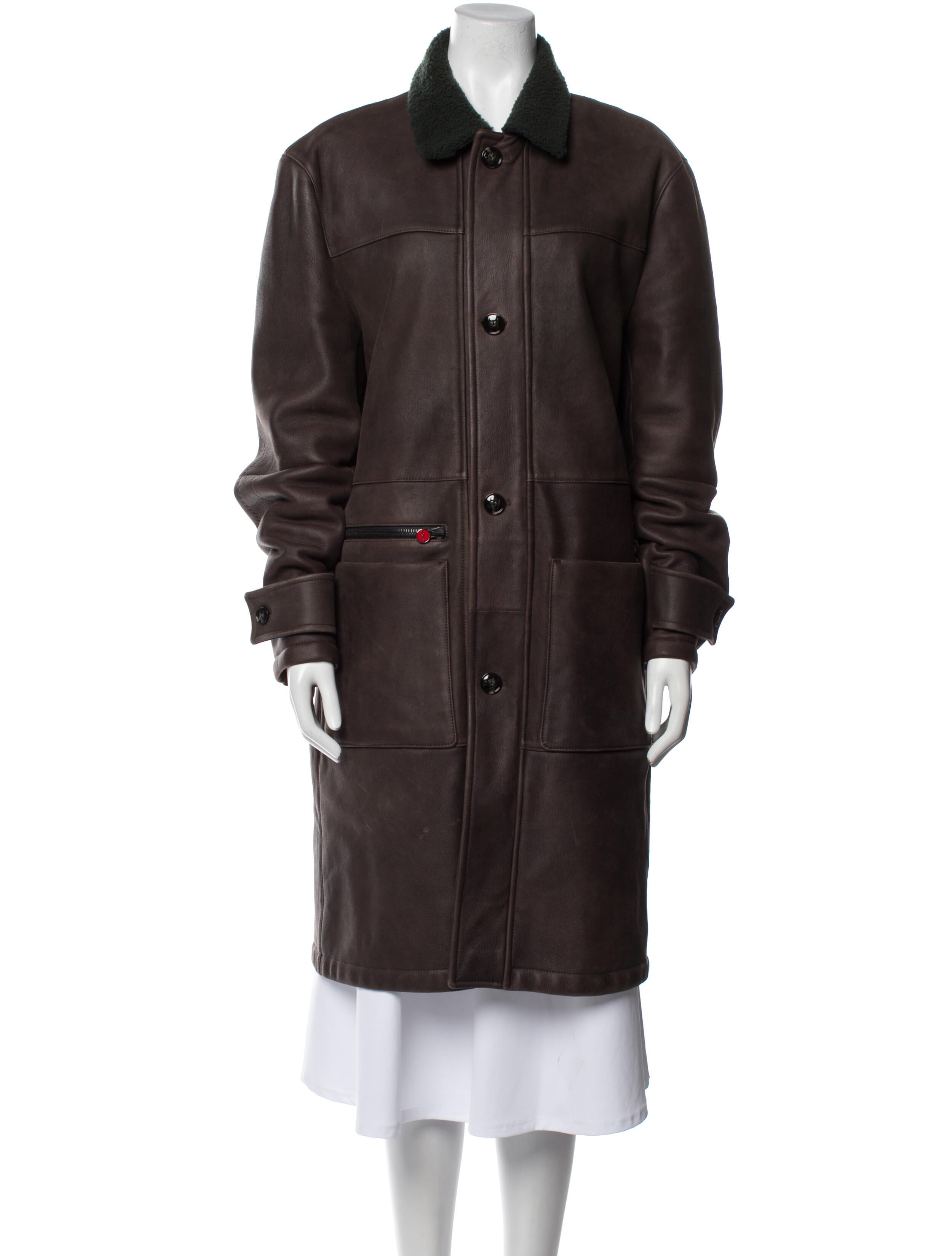 Kiton Leather Fur Coat