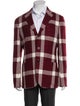 Kiton Cashmere Plaid Print Peacoat