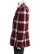 Kiton Cashmere Plaid Print Peacoat