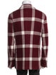 Kiton Cashmere Plaid Print Peacoat