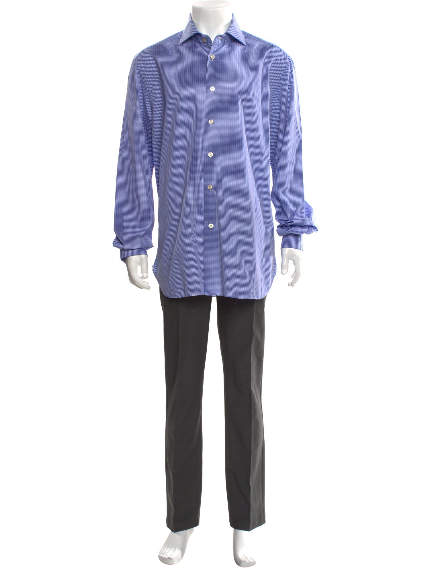 Kiton Striped Long Sleeve Dress Shirt