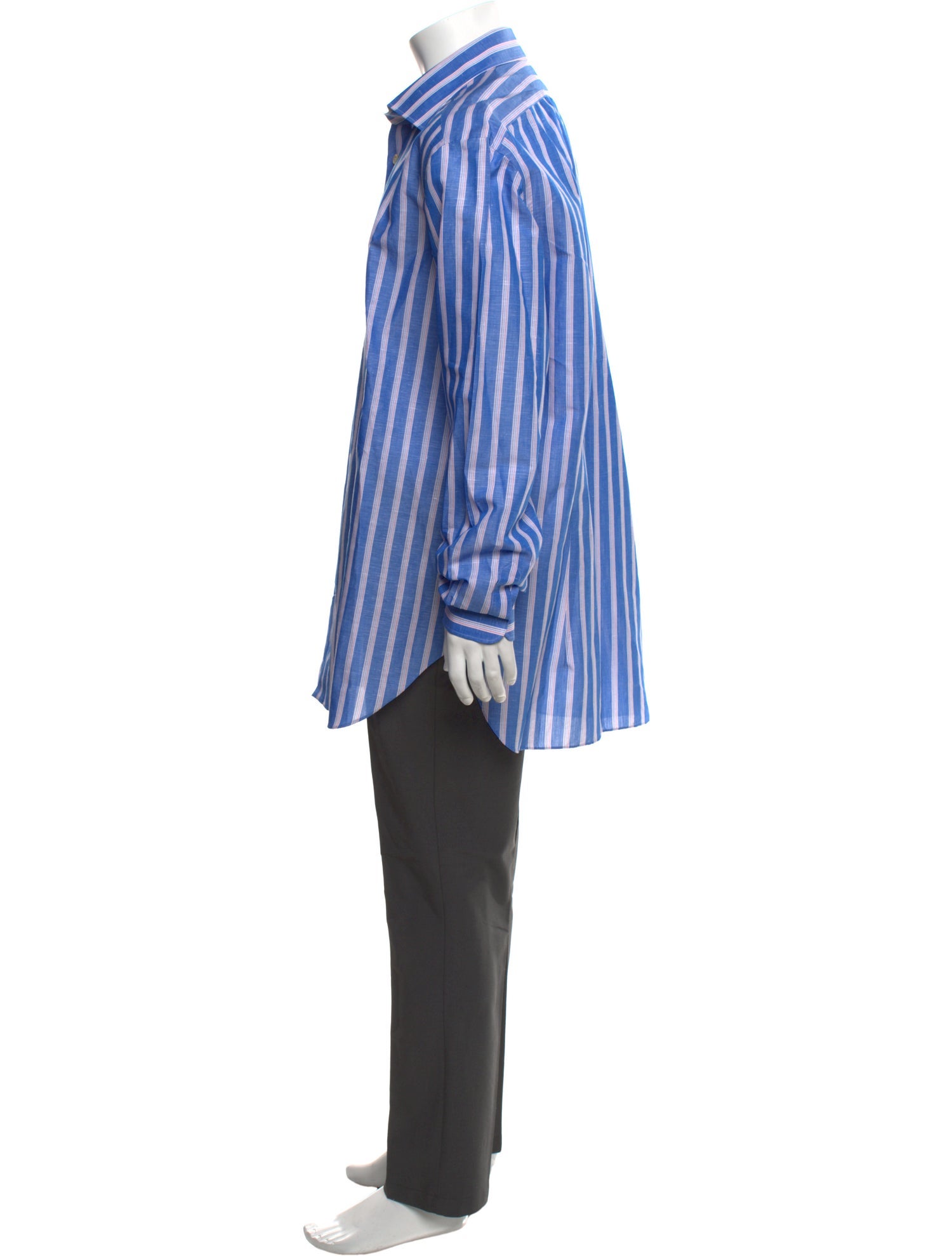 Kiton Striped Long Sleeve Dress Shirt