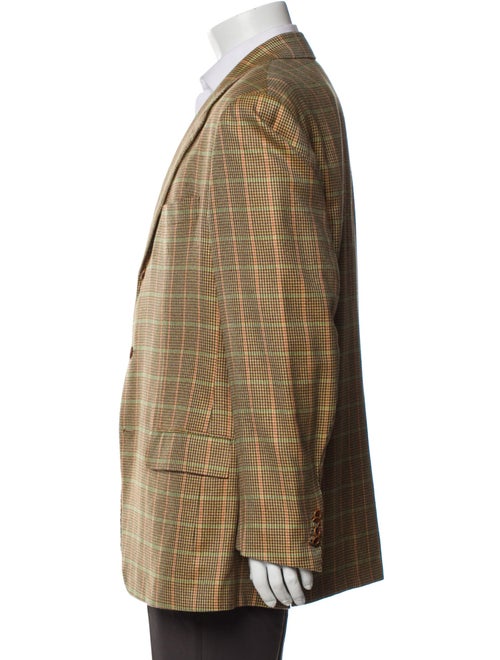 Kiton Cashmere Plaid Print Blazer