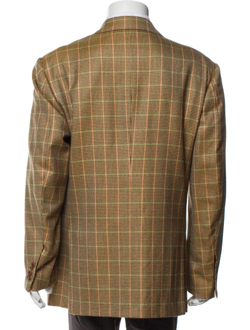 Kiton Cashmere Plaid Print Blazer