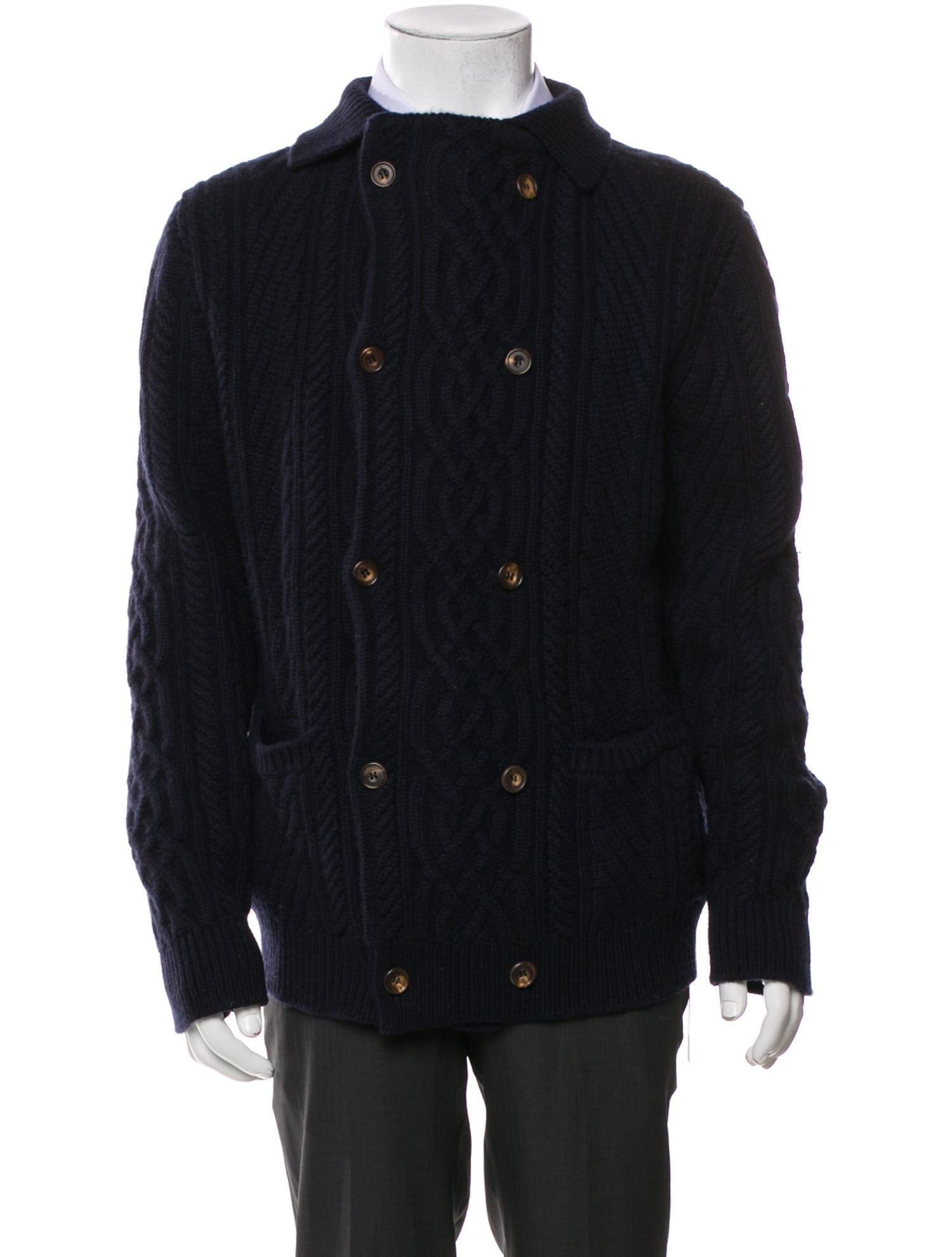 Kiton Cashmere Collar Cardigan