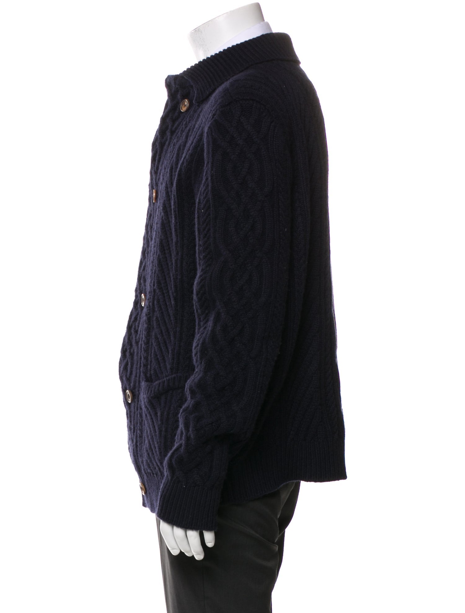 Kiton Cashmere Collar Cardigan