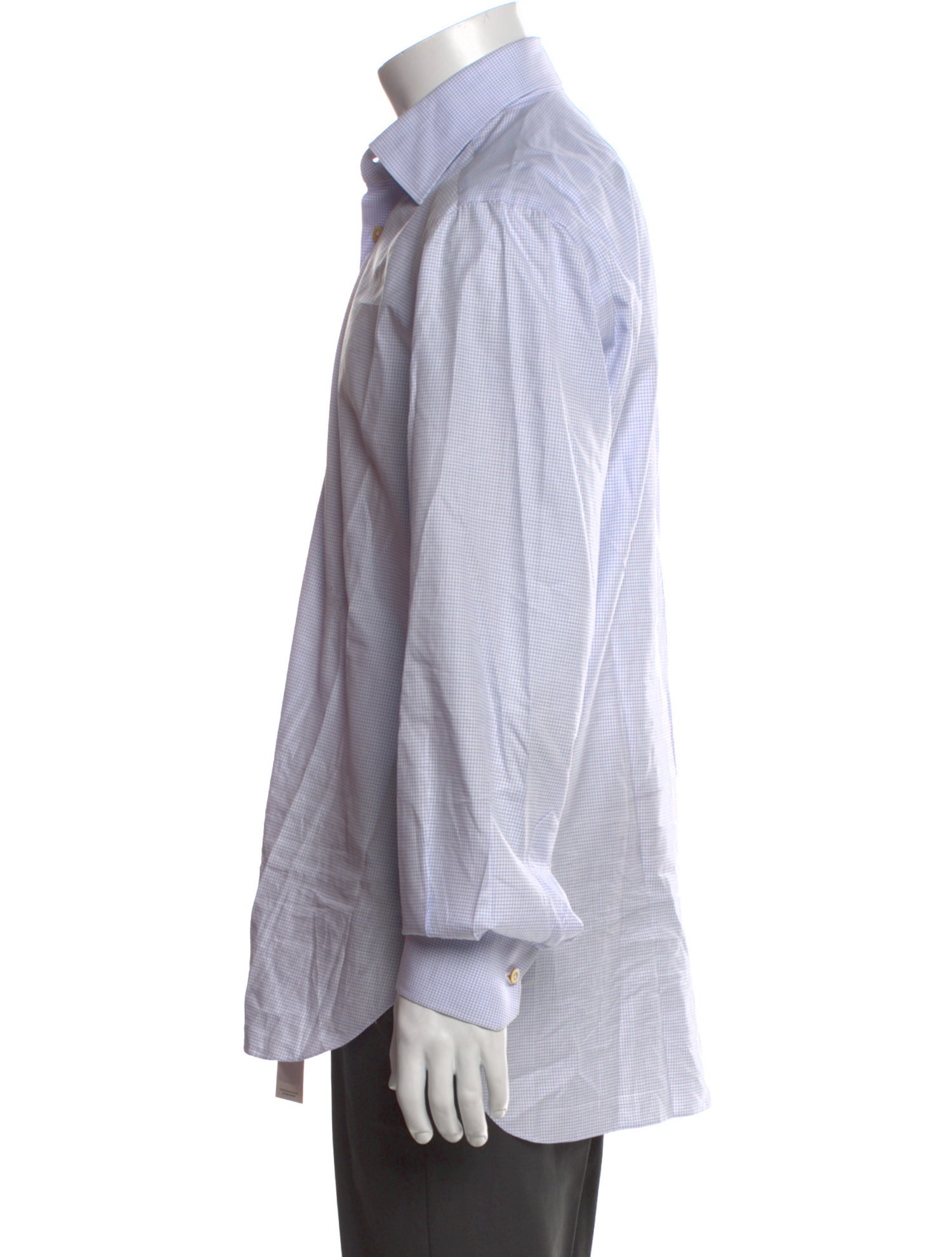 Kiton Plaid Print Long Sleeve Dress Shirt