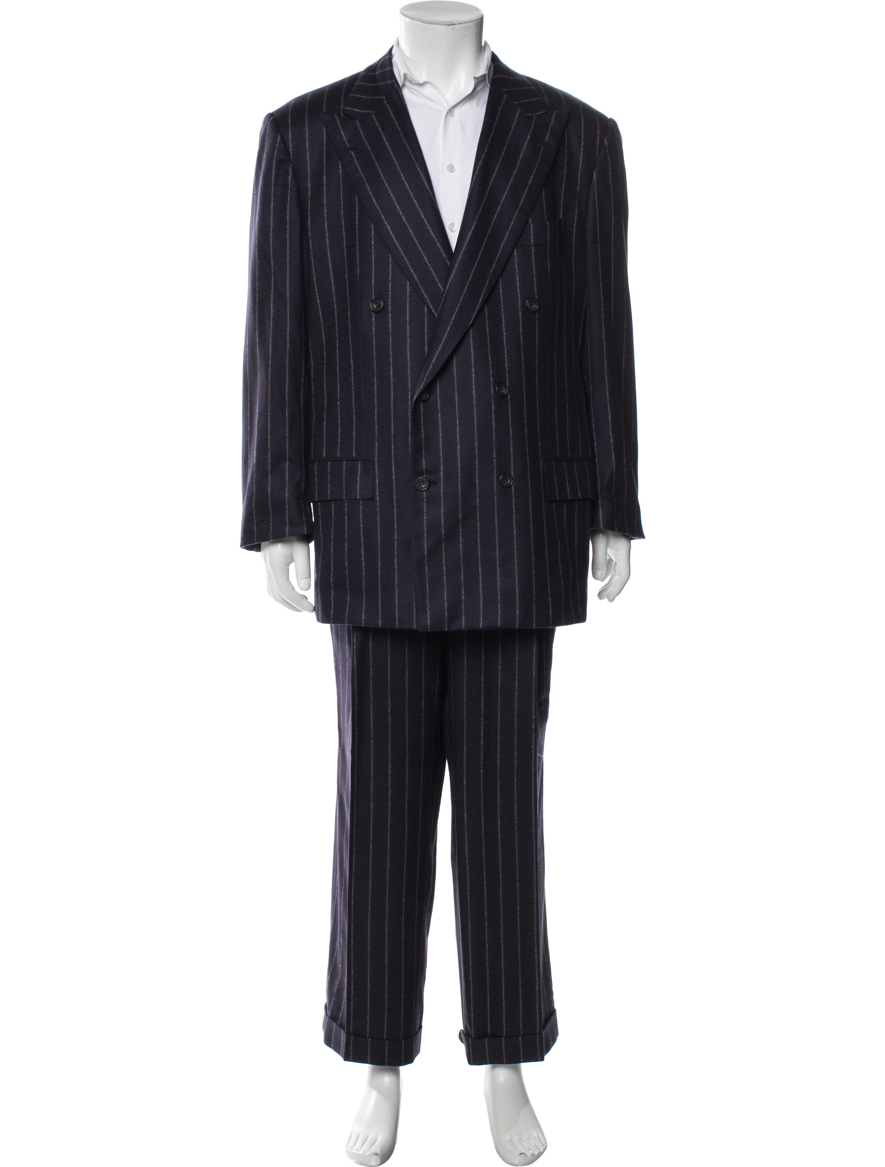 Kiton Cashmere Striped Two-Piece Suit