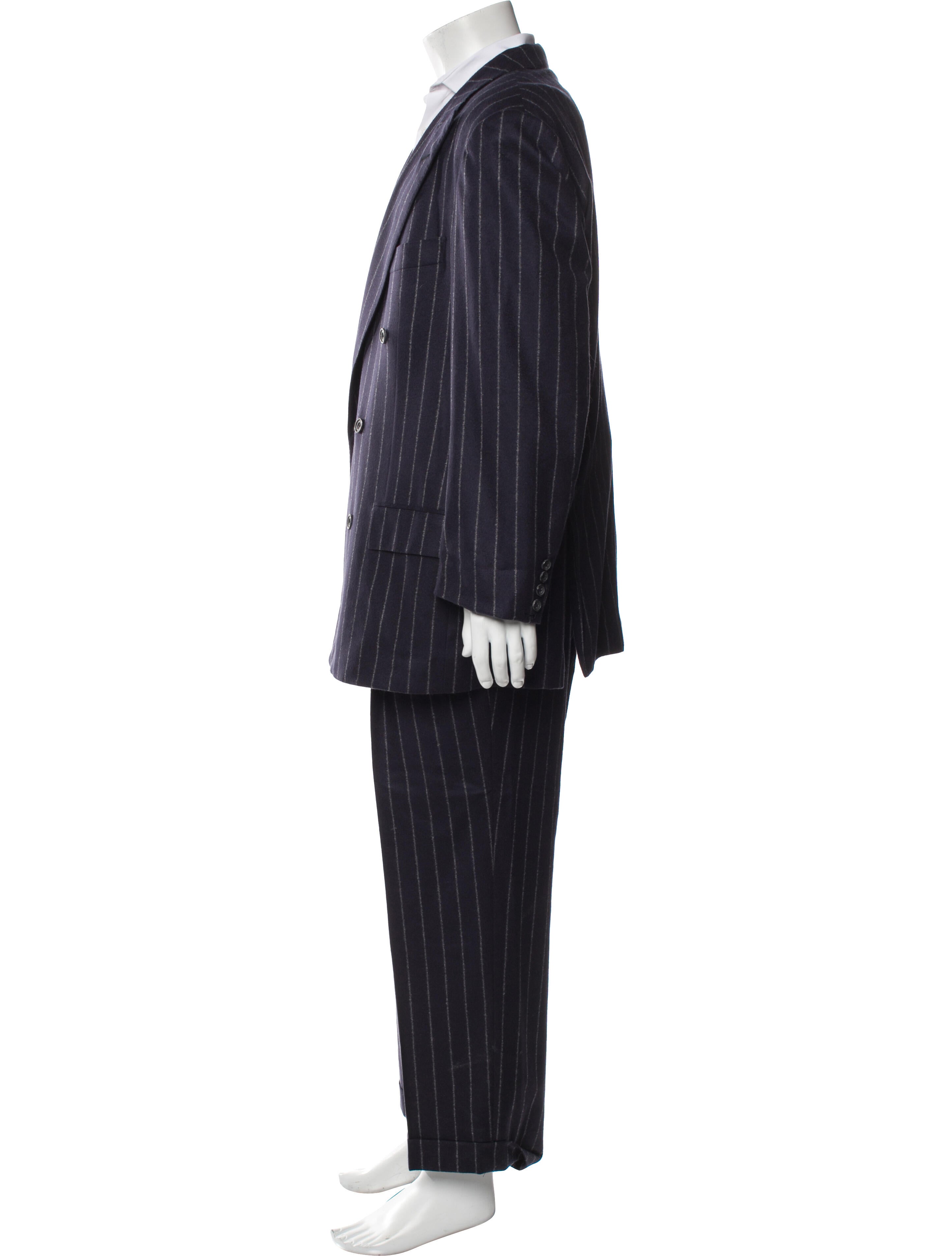 Kiton Cashmere Striped Two-Piece Suit