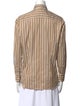 Kiton Striped Long Sleeve Button-Up Top