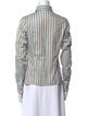 Kiton Striped Long Sleeve Button-Up Top