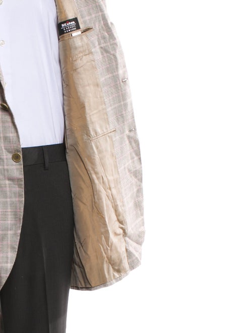 Kiton Cashmere Plaid Print Blazer