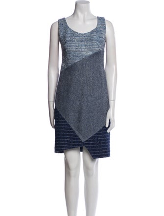 Kiton Tweed Pattern Raw-Edge Trim Dress Set