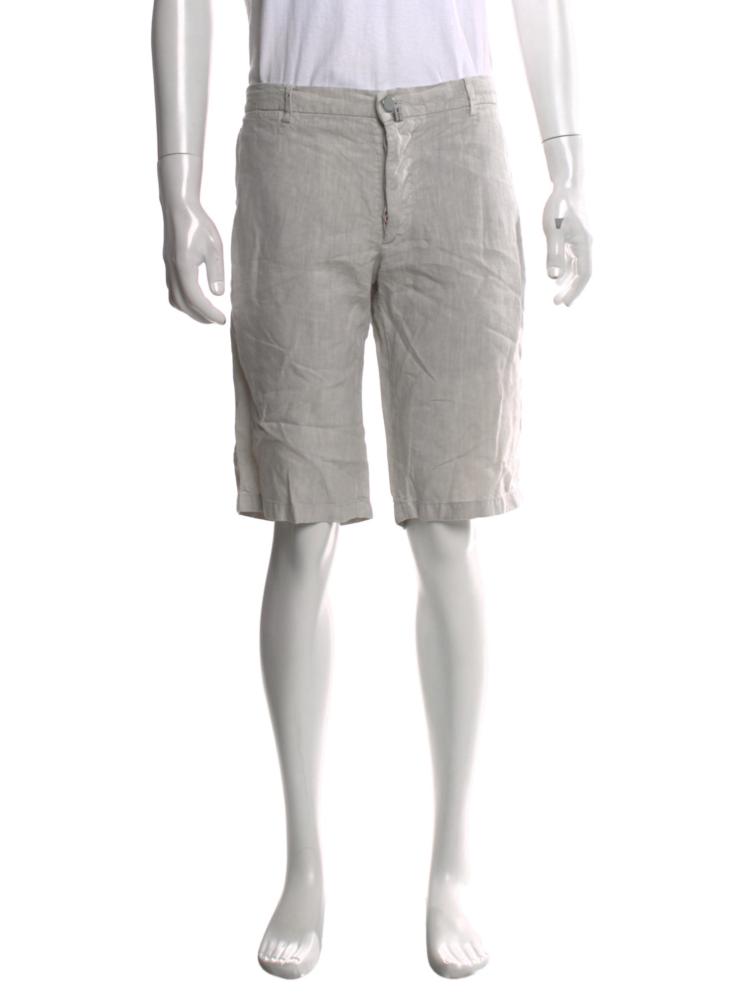 Kiton Linen Flat Front Shorts