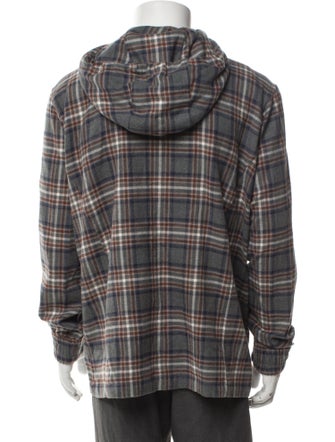 Kiton Plaid Print Windbreaker