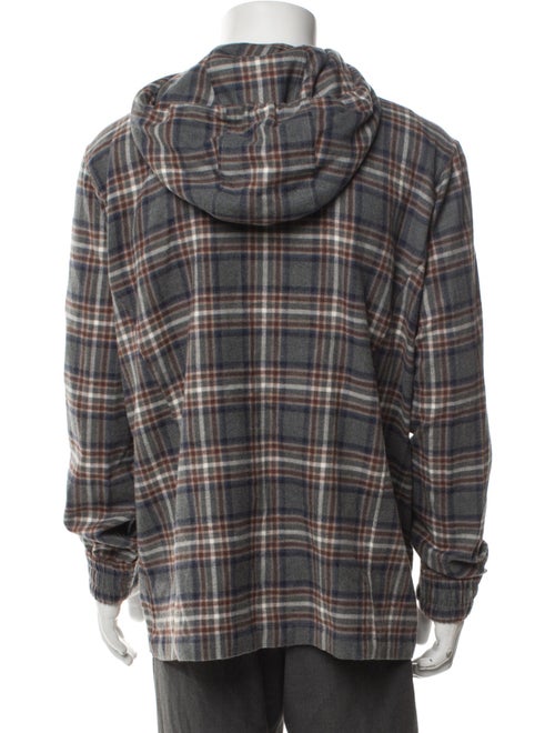 Kiton Plaid Print Windbreaker