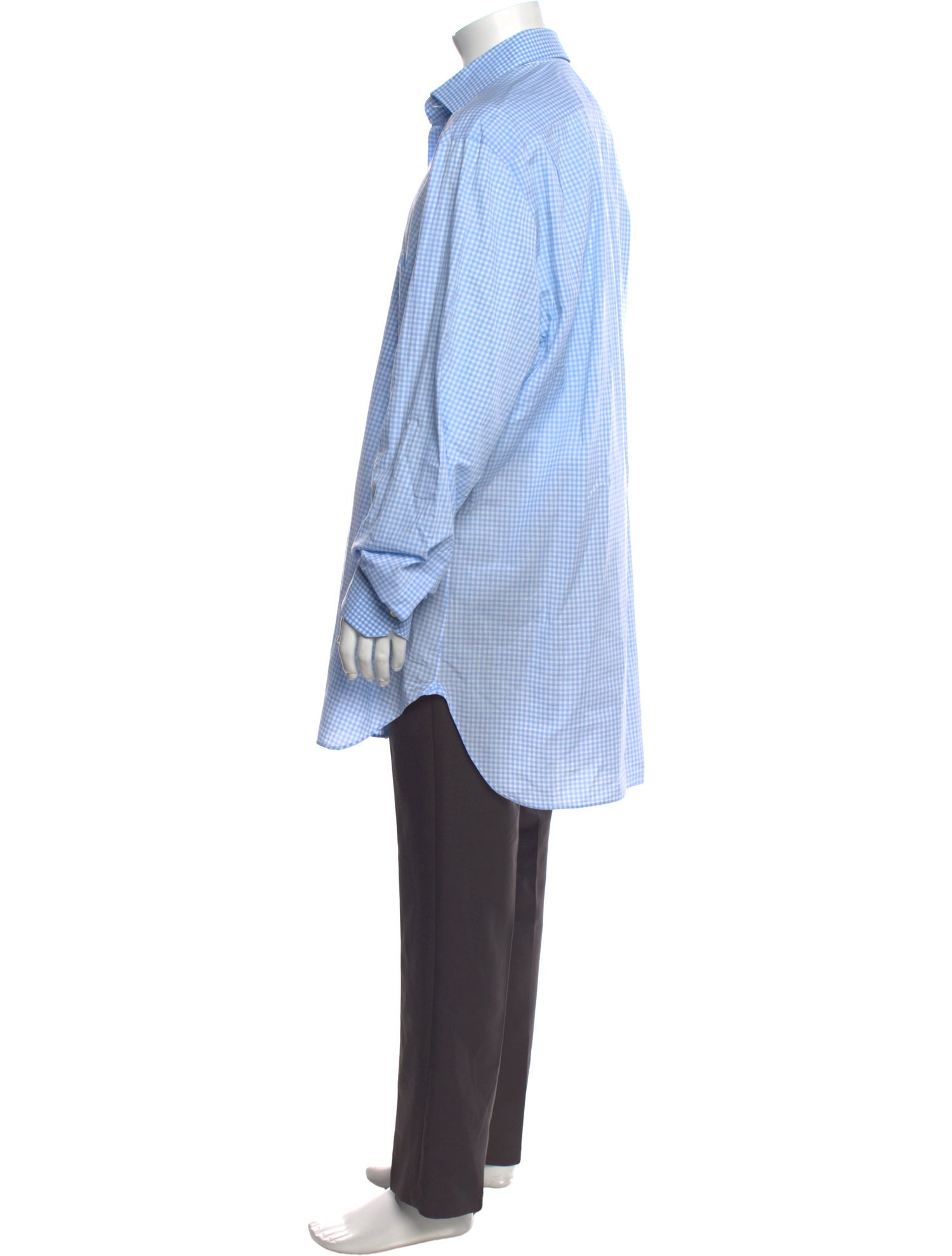 Kiton Plaid Print Long Sleeve Dress Shirt