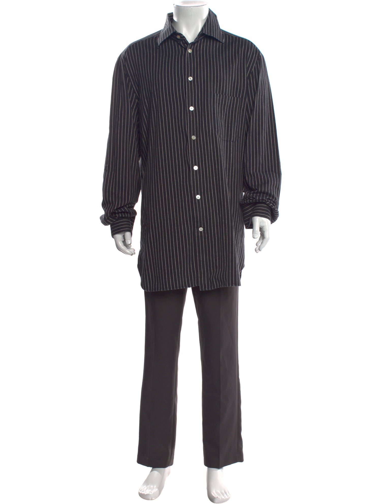 Kiton Striped Long Sleeve Shirt