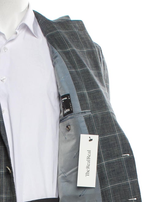 Kiton Cashmere Plaid Print Overcoat