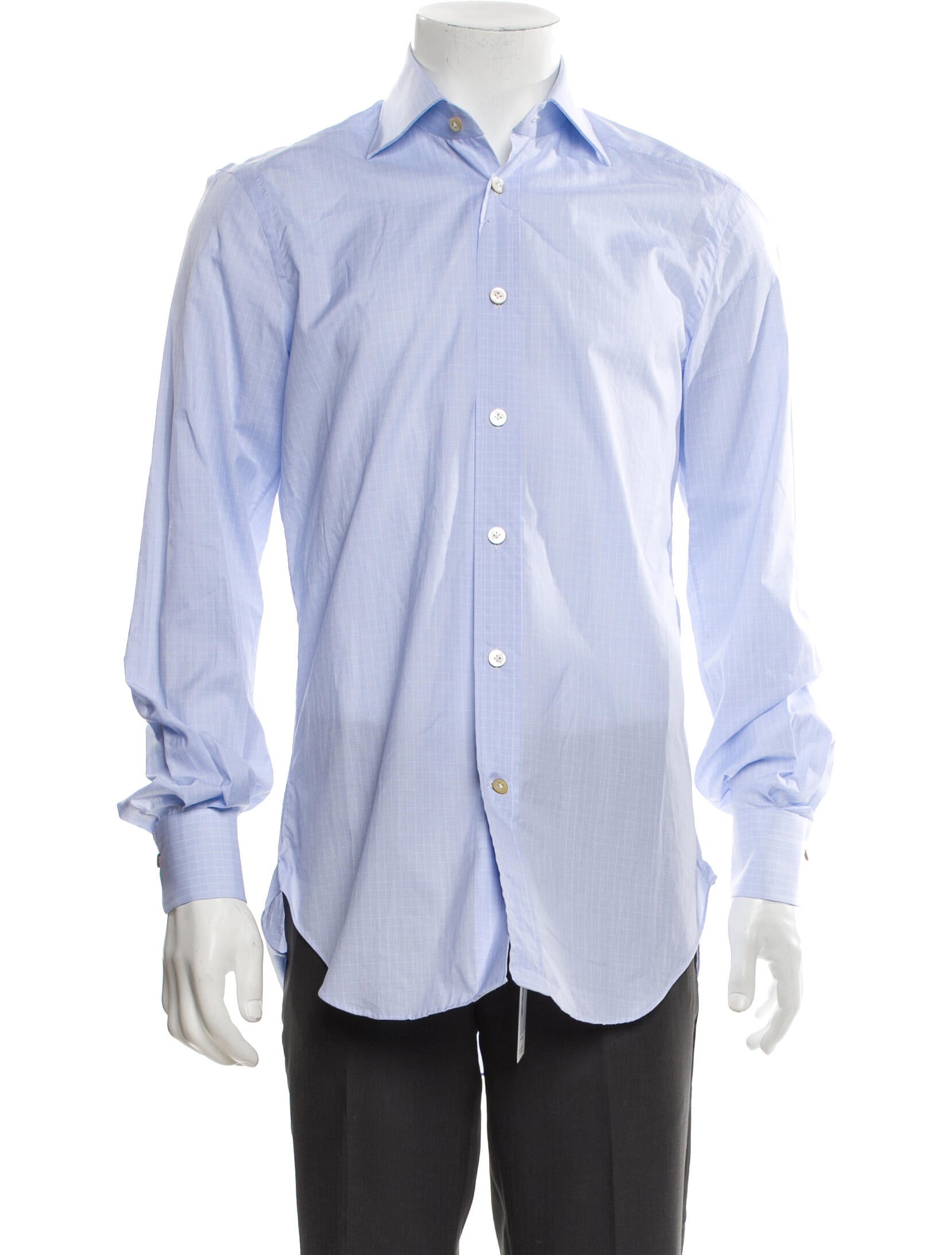 Kiton Striped Long Sleeve Dress Shirt