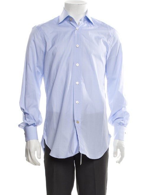 Kiton Striped Long Sleeve Dress Shirt