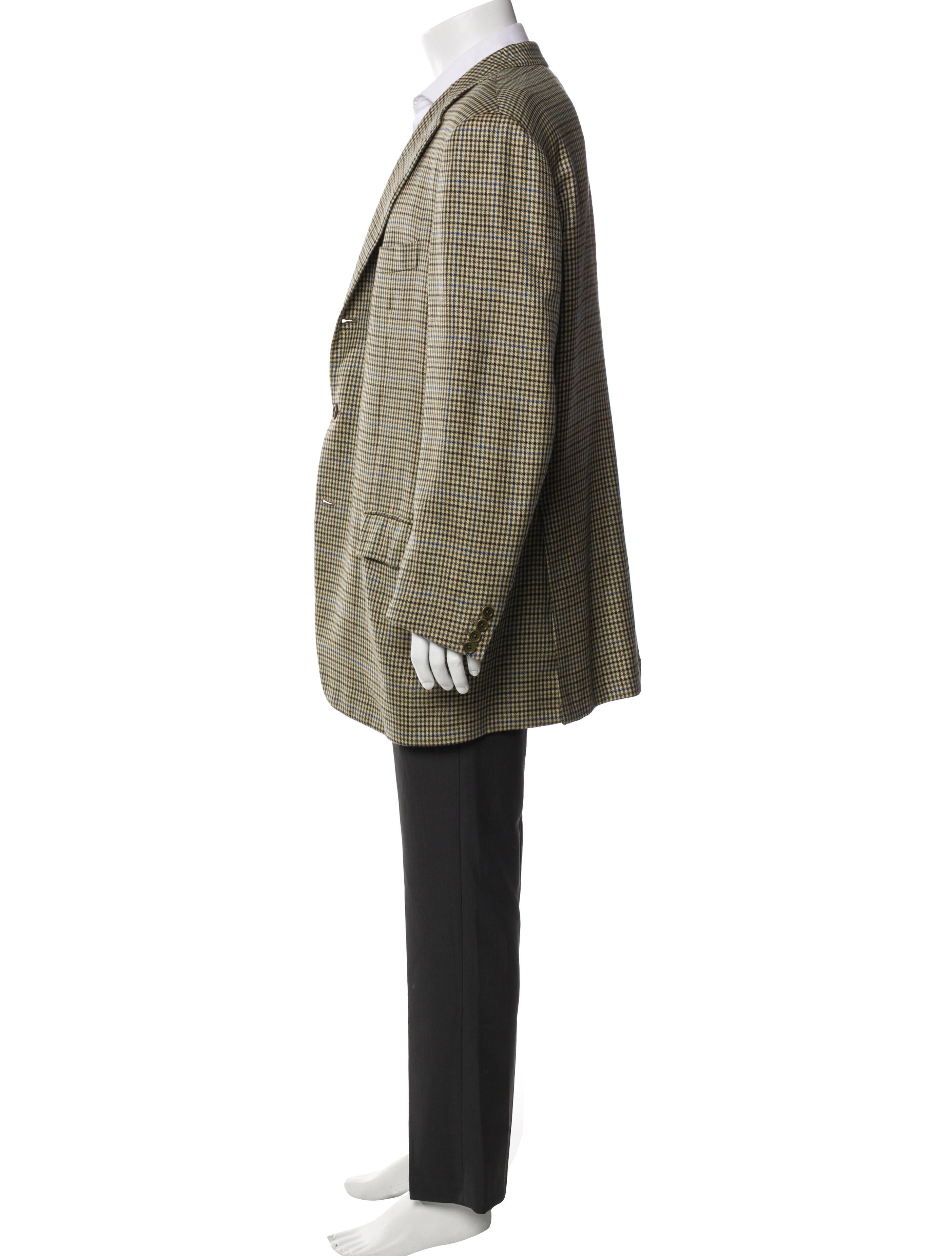 Kiton Houndstooth Print Cashmere Blazer