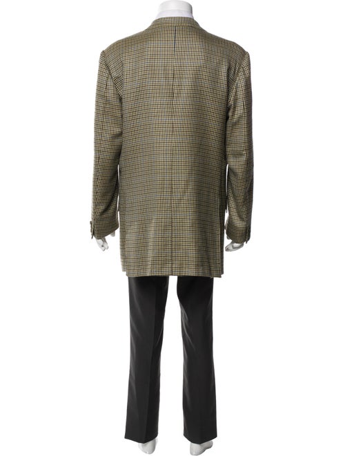 Kiton Houndstooth Print Cashmere Blazer