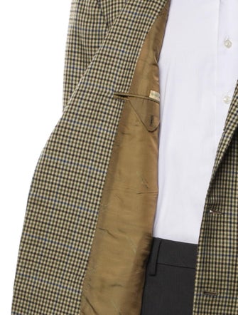 Kiton Houndstooth Print Cashmere Blazer