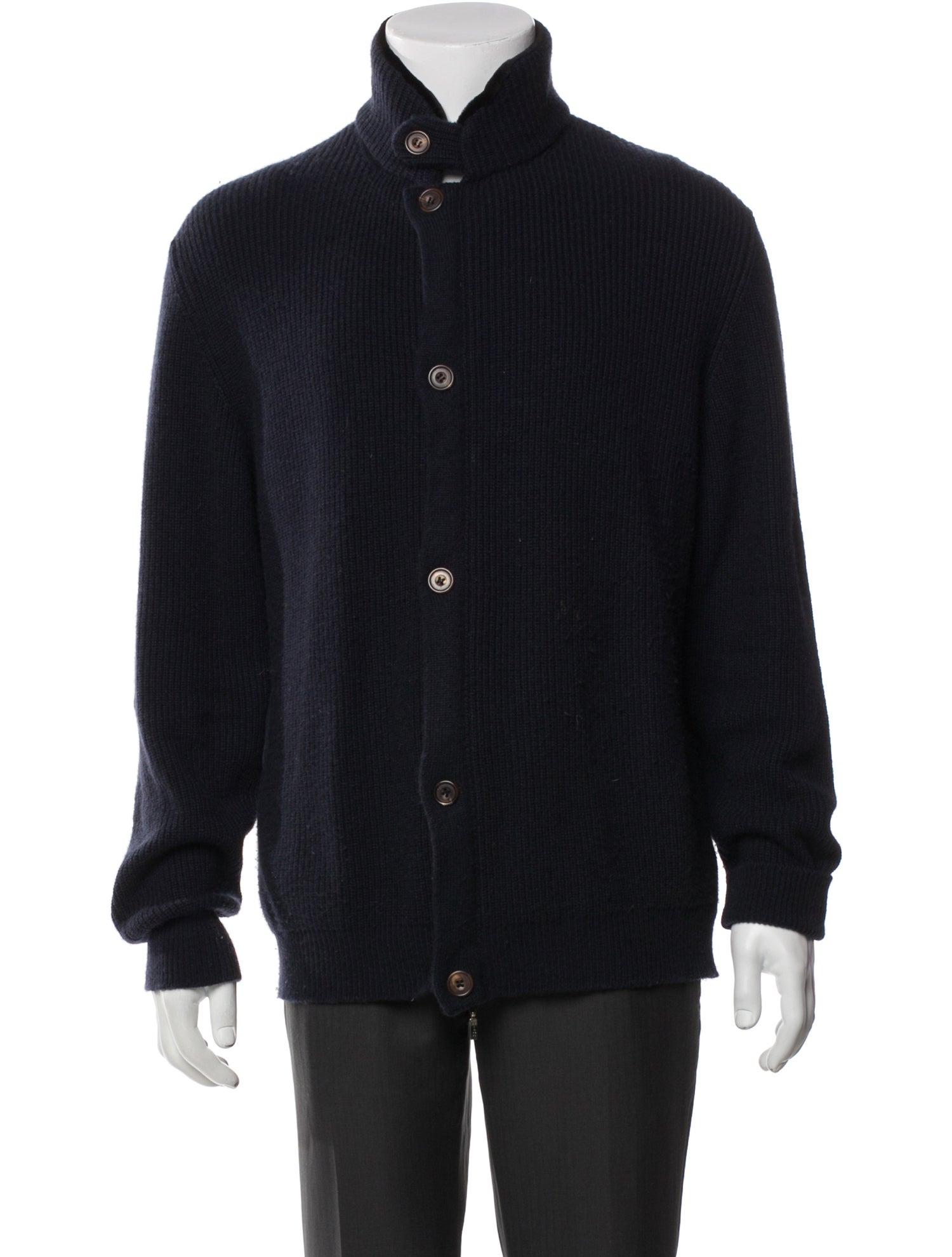 Kiton Cashmere Turtleneck Cardigan