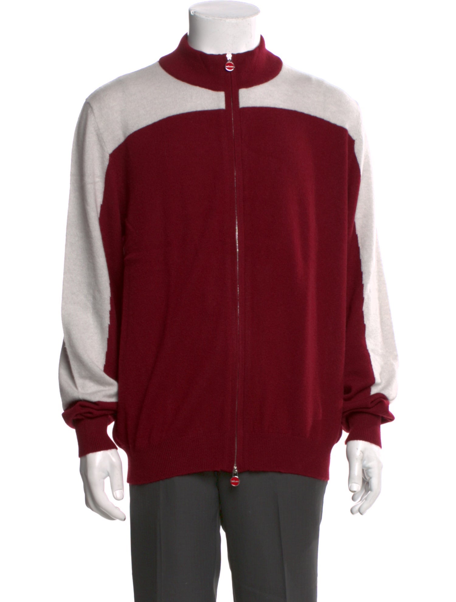 Kiton Cashmere Colorblock Pattern Cardigan w/ Tags