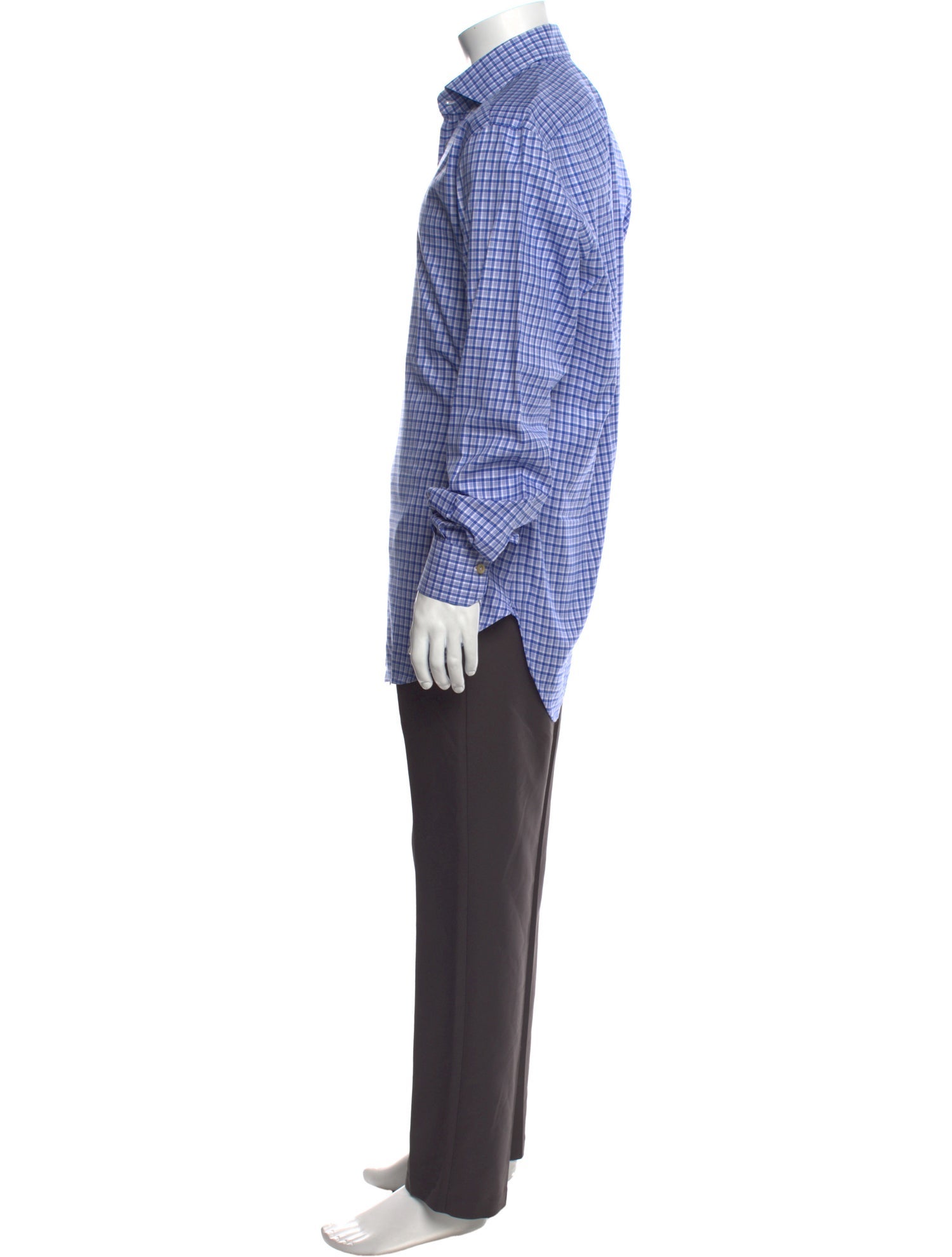 Kiton Plaid Print Long Sleeve Shirt