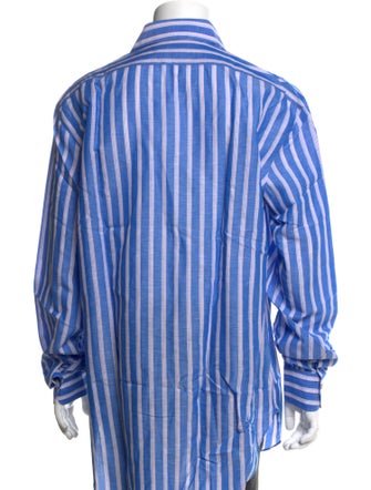 Kiton Striped Long Sleeve Dress Shirt