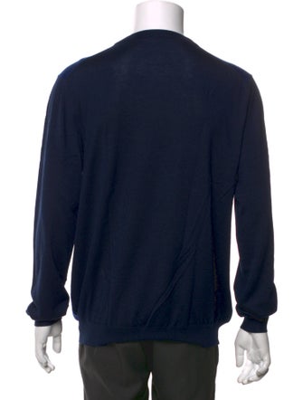 Kiton Cashmere Colorblock Pattern Pullover