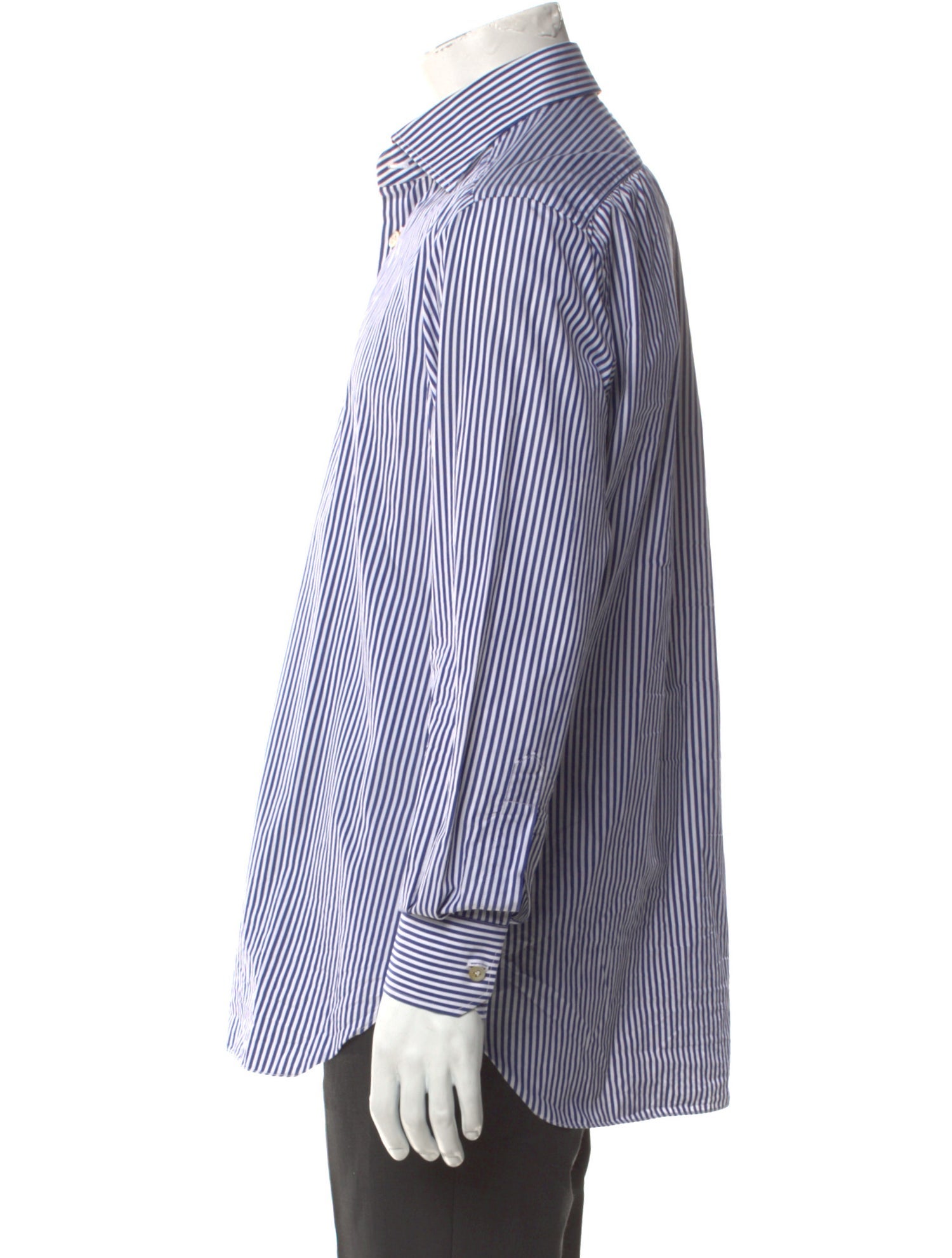 Kiton Striped Long Sleeve Dress Shirt