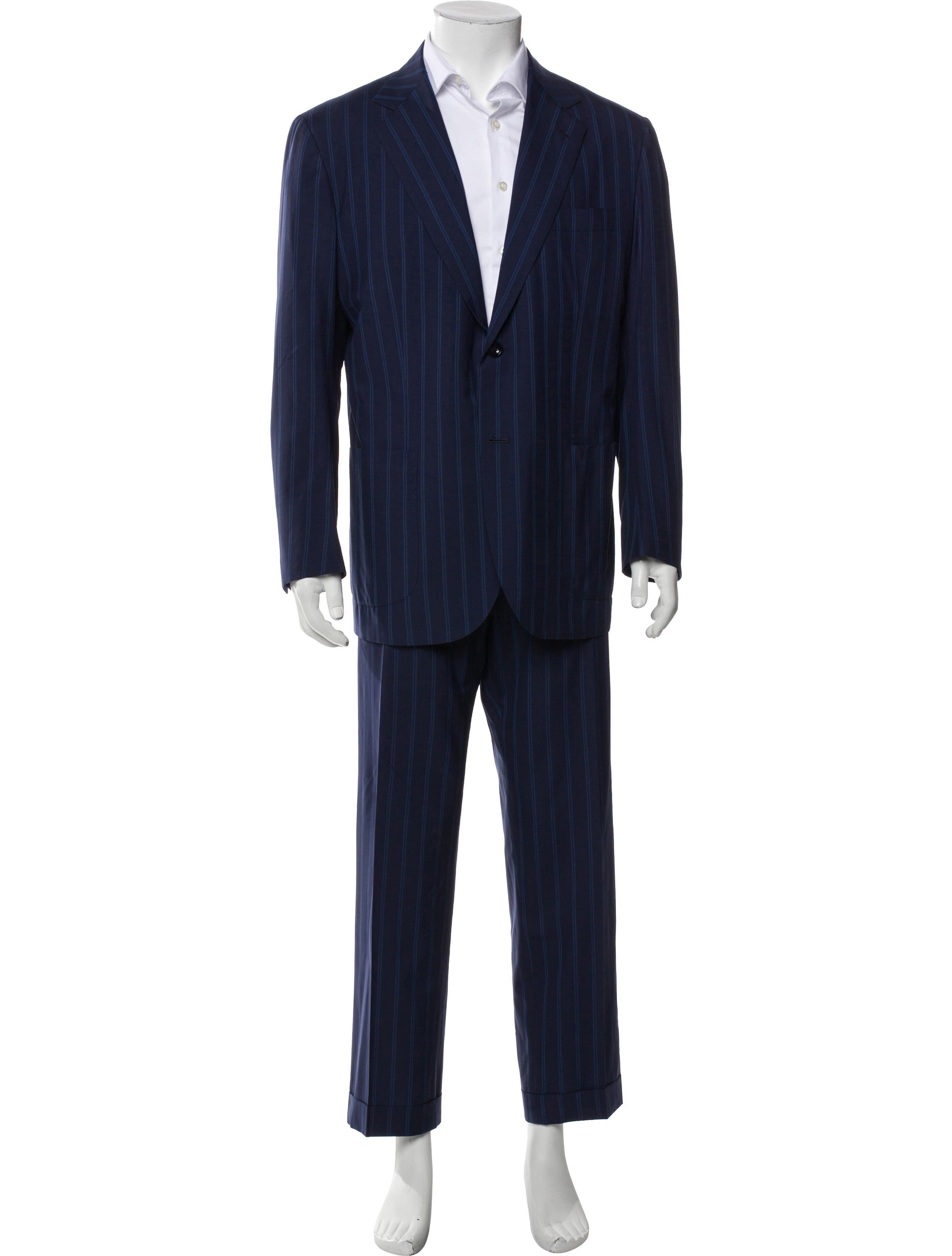 Kiton Virgin Wool Striped Two-Piece Suit