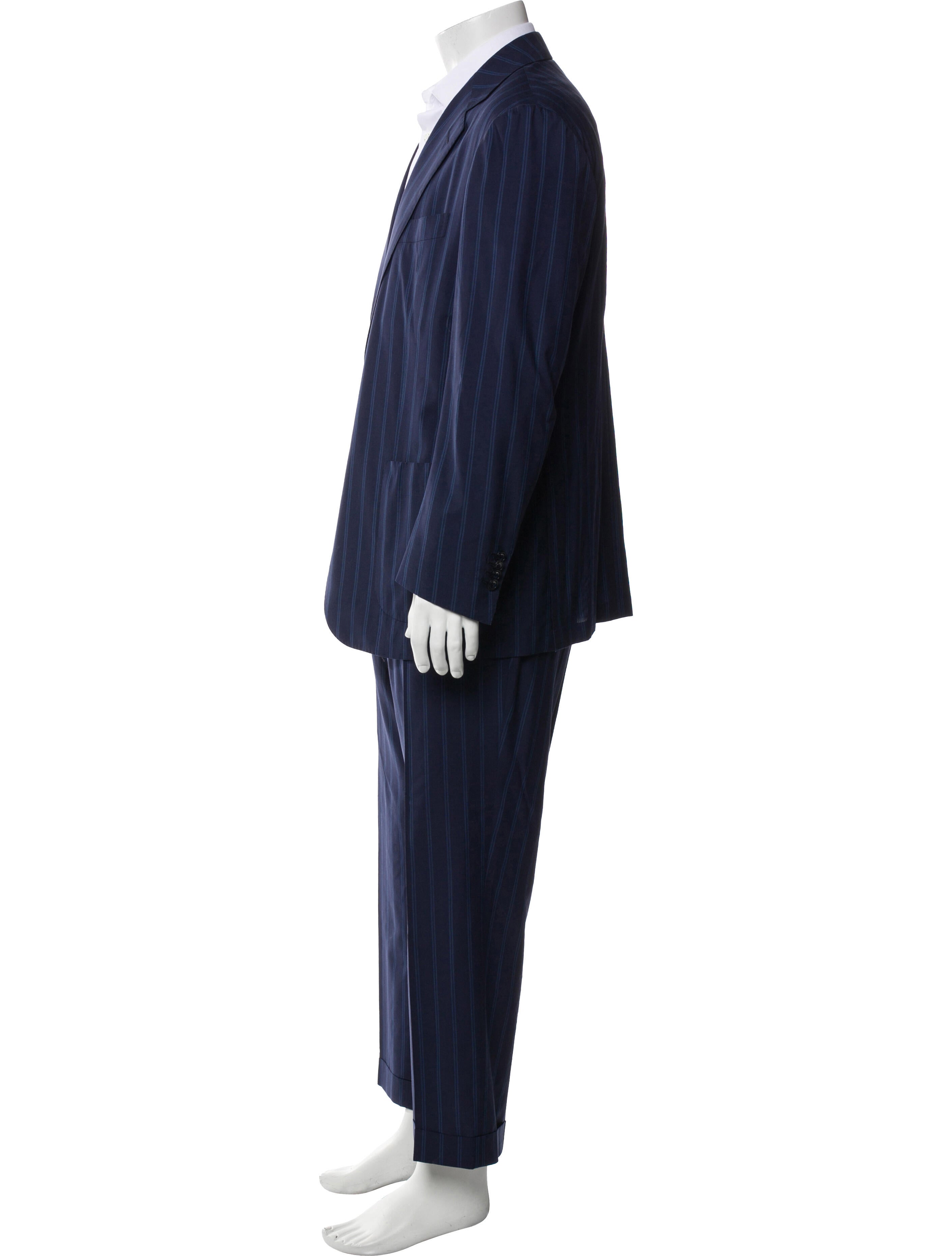 Kiton Virgin Wool Striped Two-Piece Suit