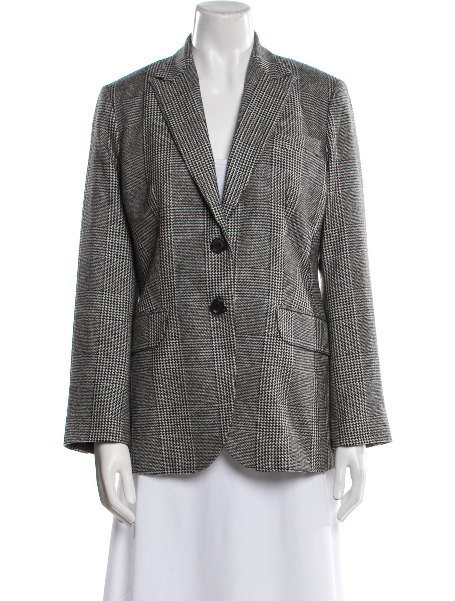 Kiton Cashmere Houndstooth Print Blazer