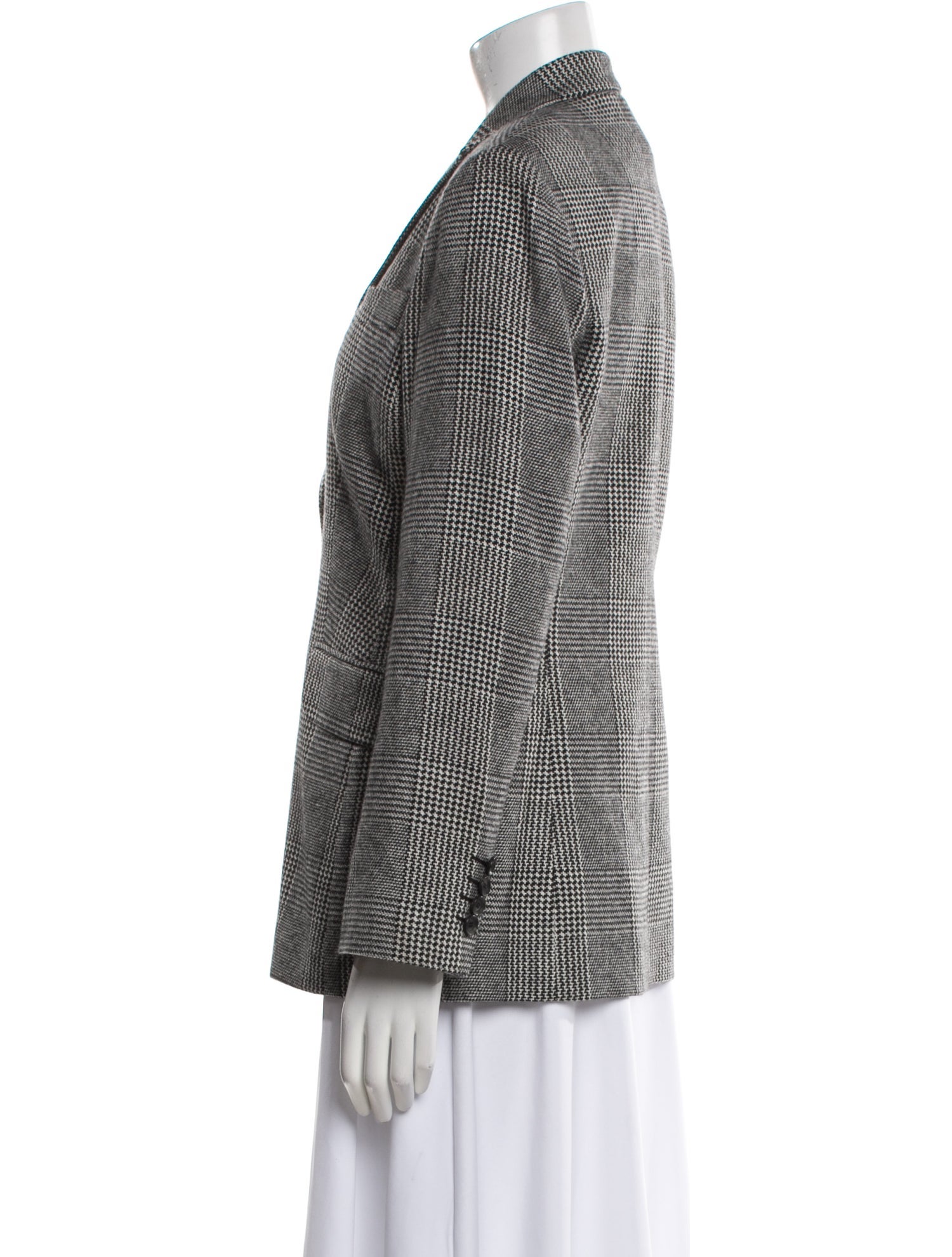 Kiton Cashmere Houndstooth Print Blazer