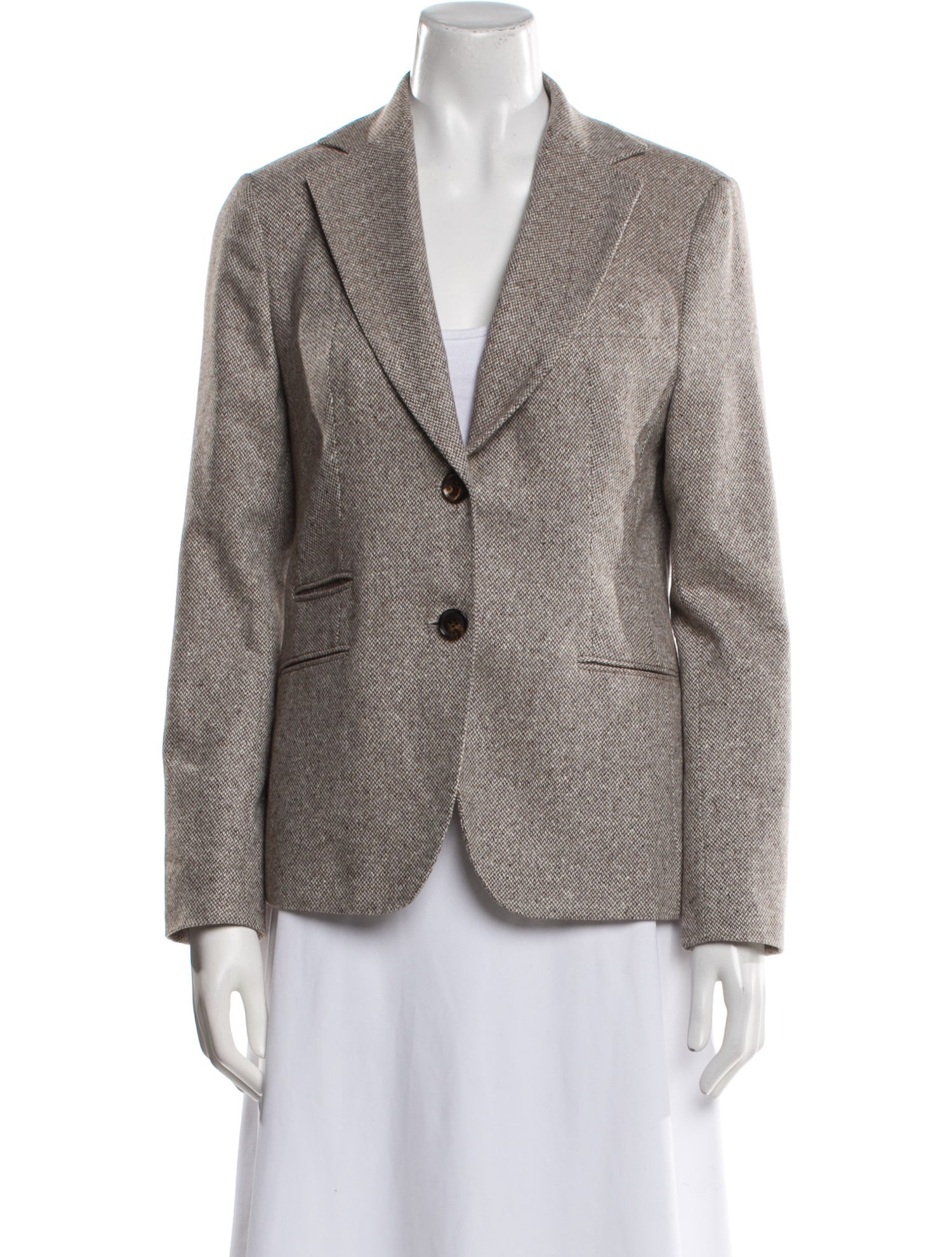 Kiton Wool Plaid Print Blazer w/ Tags