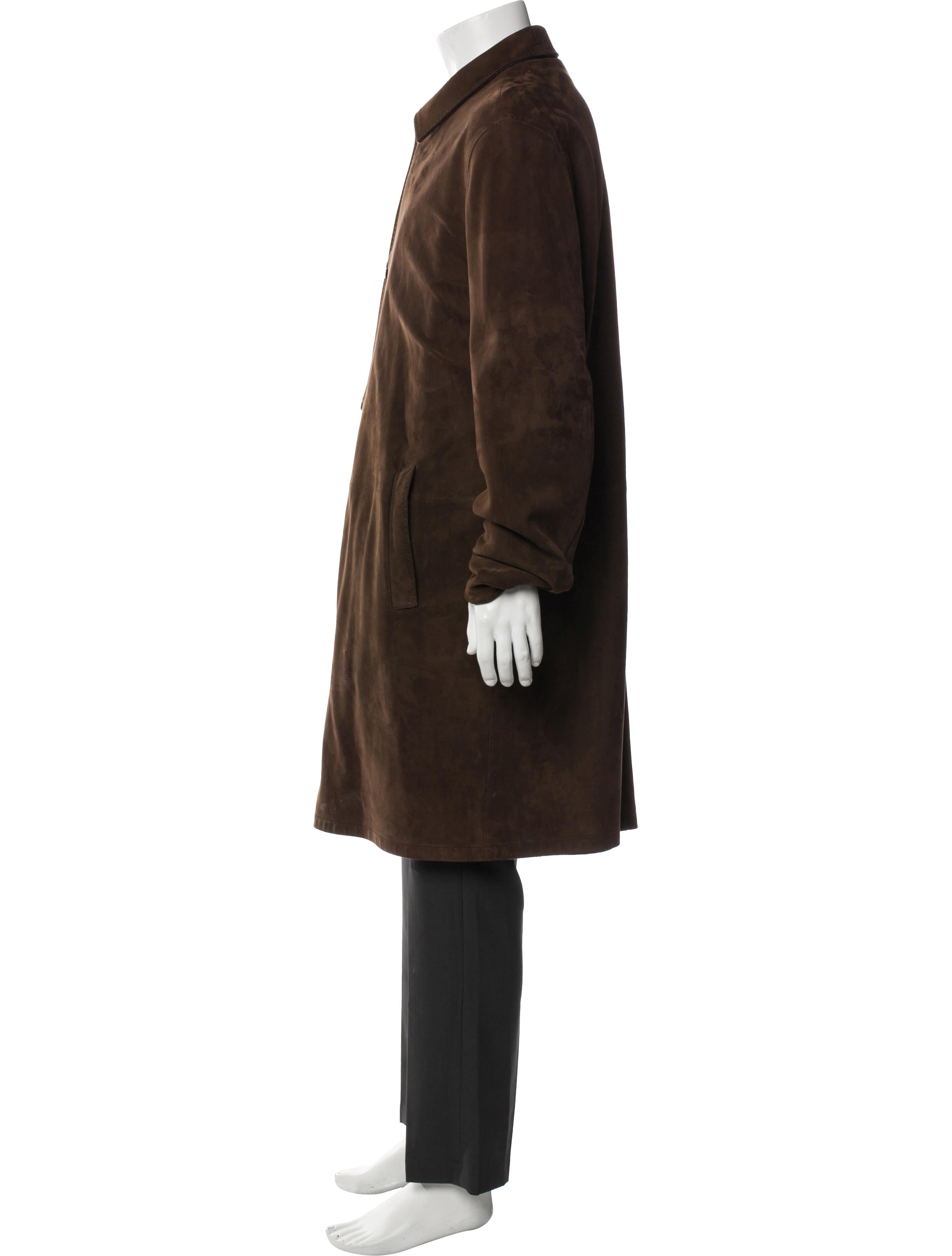 Kiton Leather Overcoat