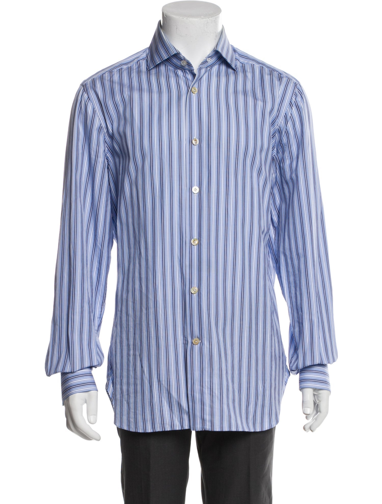 Kiton Striped Long Sleeve Shirt
