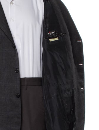 Kiton Cashmere Plaid Print Blazer