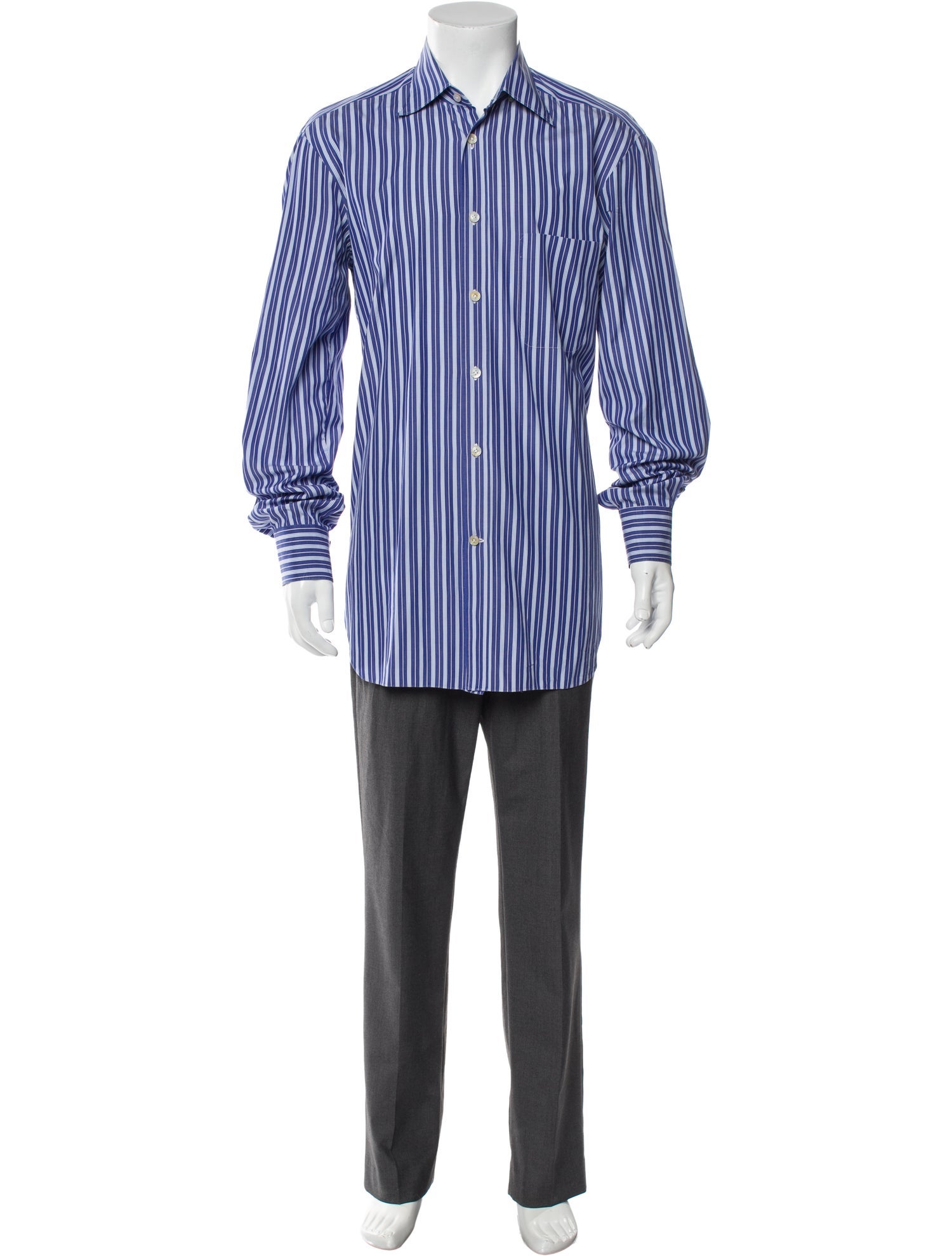Kiton Striped Long Sleeve Shirt
